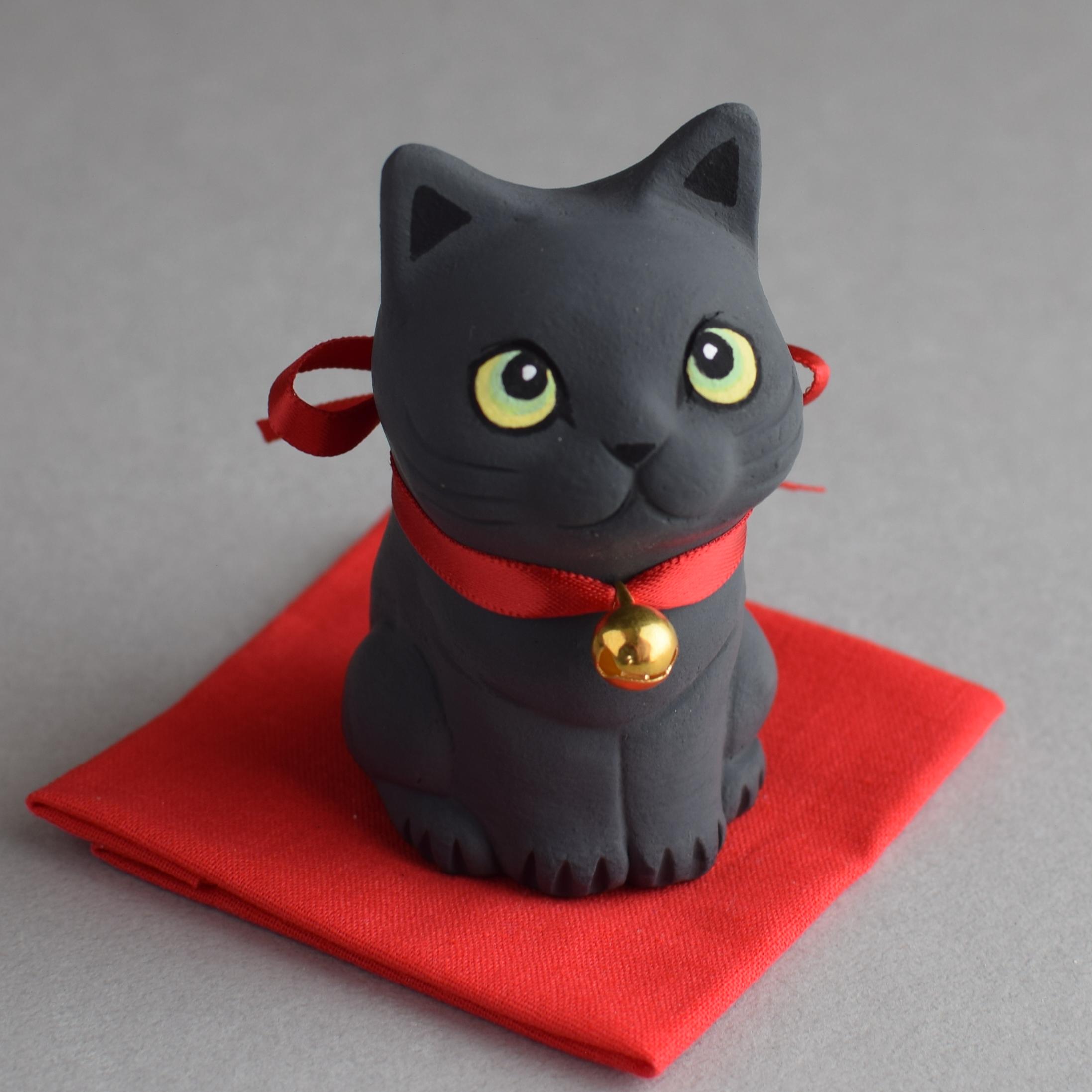 お座り猫(黒猫)【受注制作】1枚目の画像