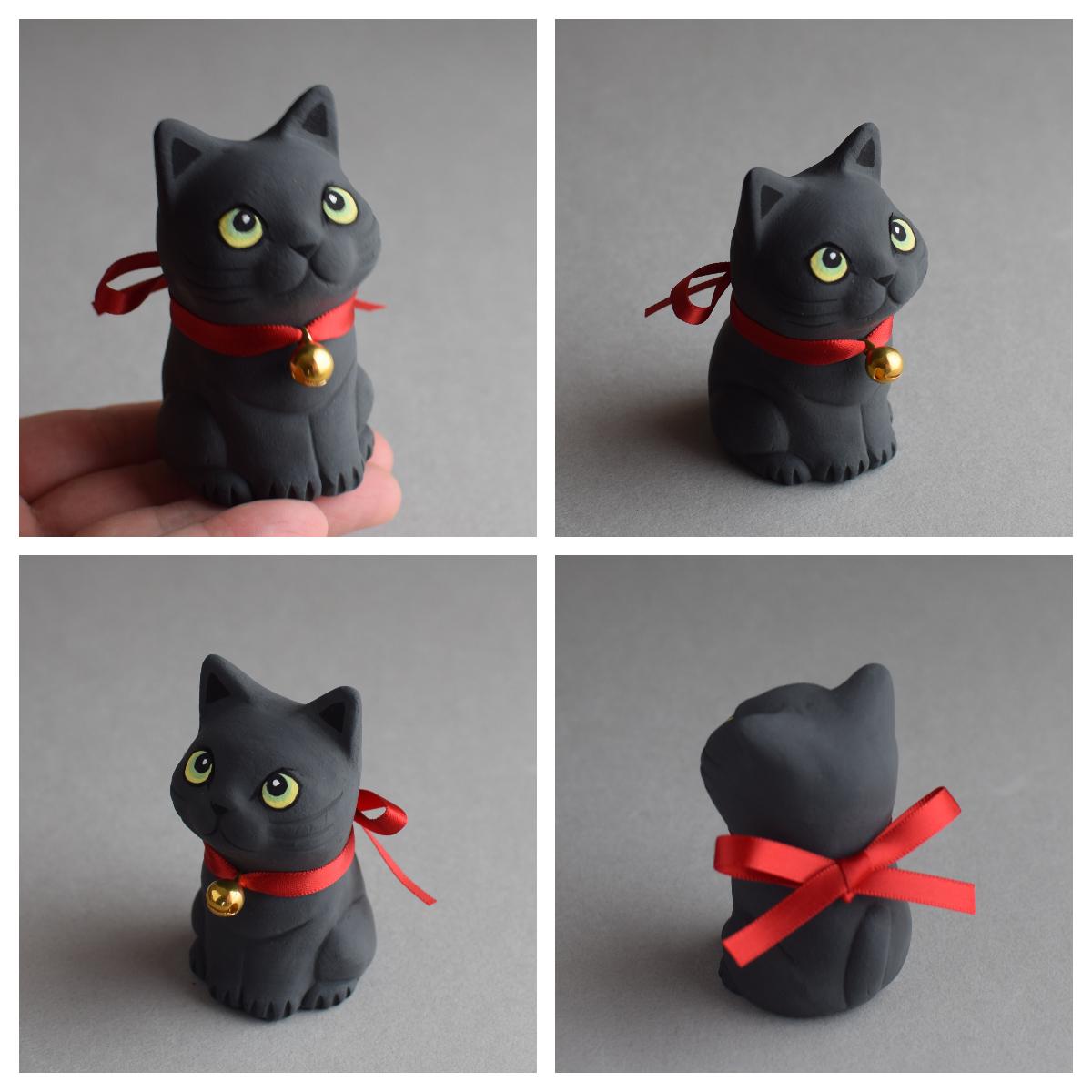 お座り猫(黒猫)【受注制作】 | 2枚目