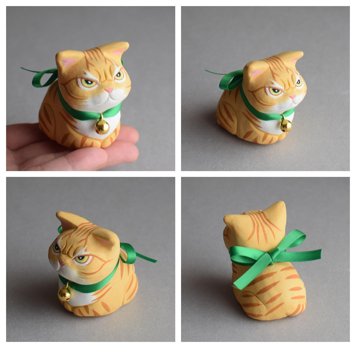 お怒りイカ耳香箱座り猫(茶トラ)【受注制作】 | 4枚目